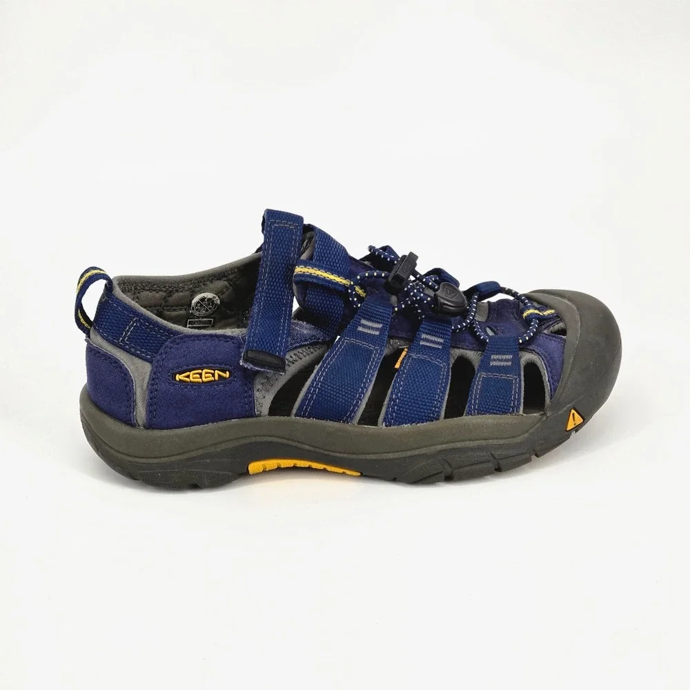 KEEN Newport H2 Blue Yellow Waterproof Hiking Trails Sandals Shoes Kids Size 4